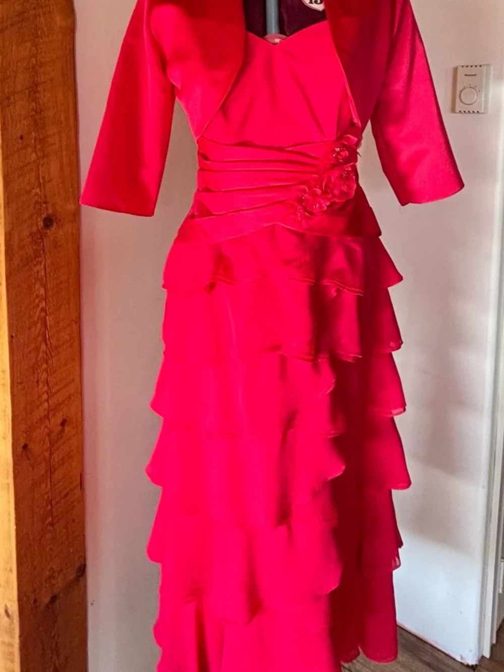 Alfred Angelo Pomegranate Tiered Ruffle Dress - Picture 5 of 7